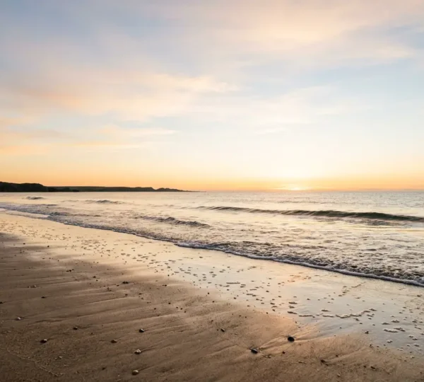 Peaceful coastal scene capturing the therapeutic essence of ocean waves for stress reduction
