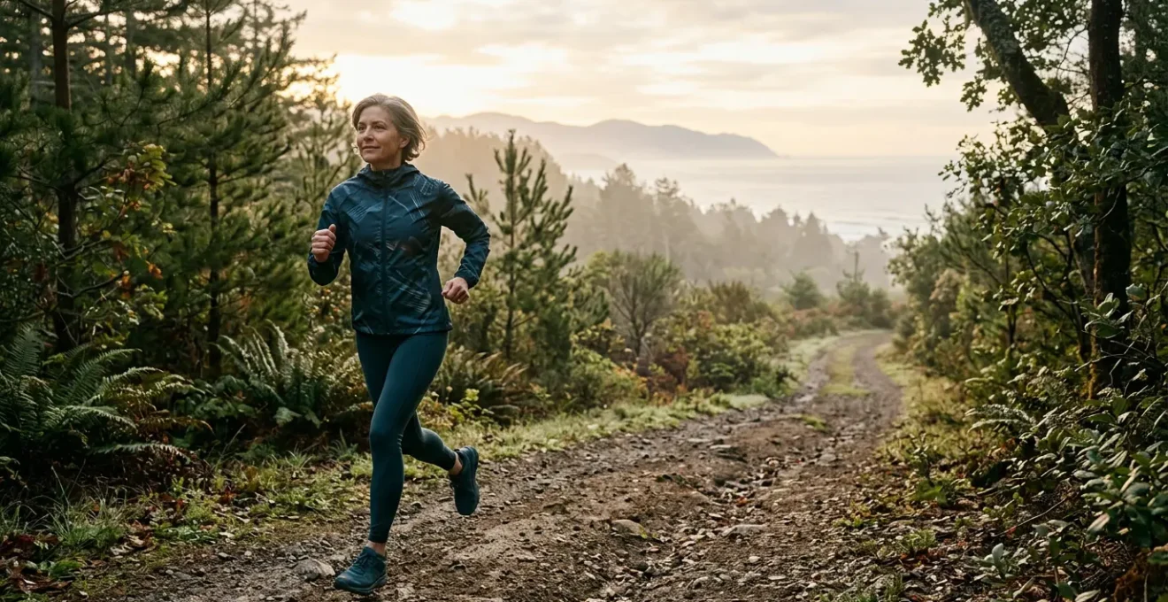 Active person over 40 demonstrating sustainable cardio training with focus on cellular energy and mitochondrial health