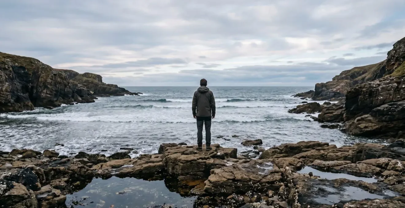 Secluded coastal landscape showcasing untouched natural beauty away from crowds