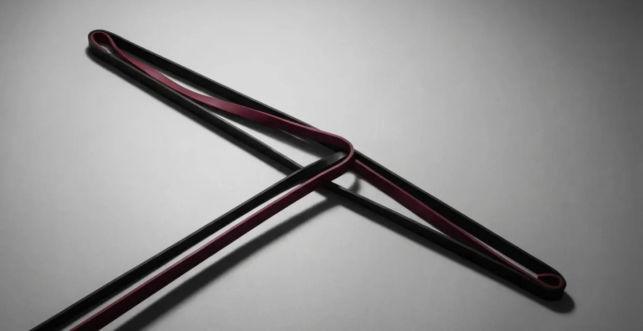 Symbolic representation of hip flexor tension affecting spinal alignment
